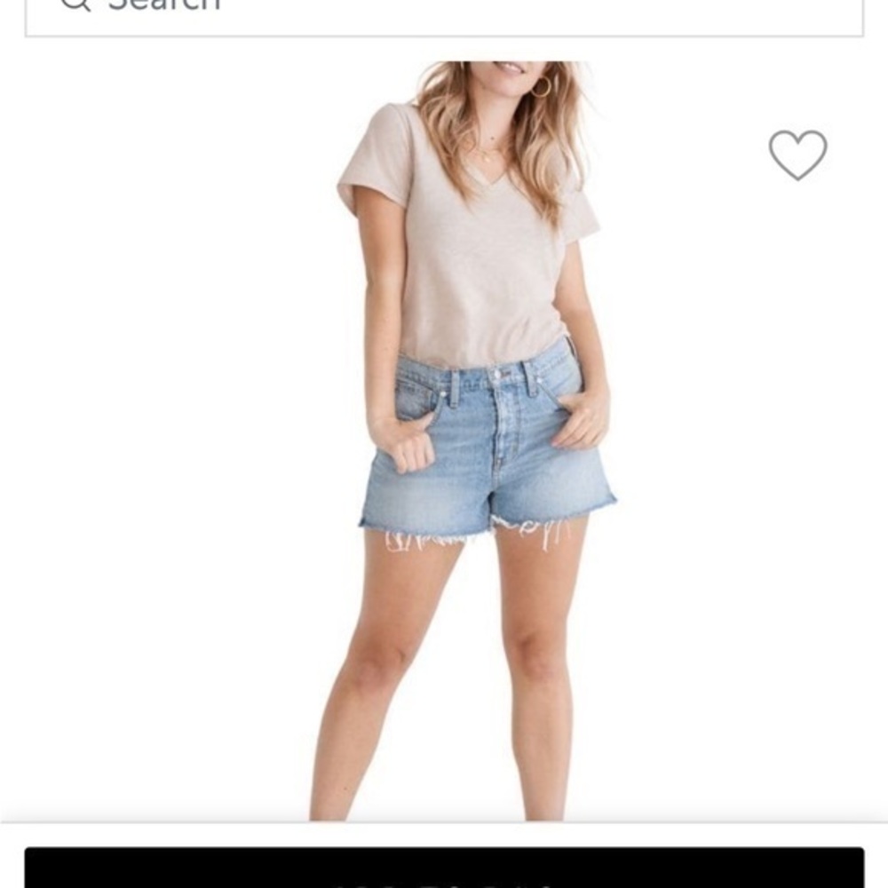NWOT Madewell Curvy relaxed denim shorts